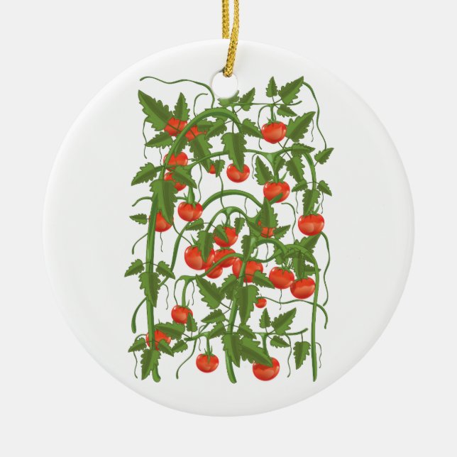Tomatmönster Julgransprydnad Keramik (Framsidan)