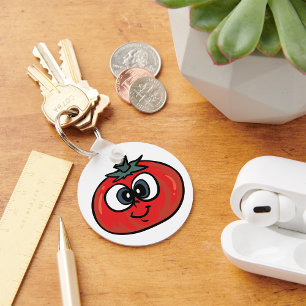 Tomato Ansikte Keychain Nyckelring