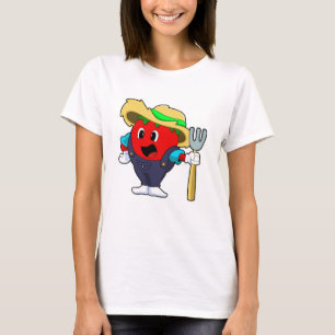 Tomato as Farmer med Rake T Shirt
