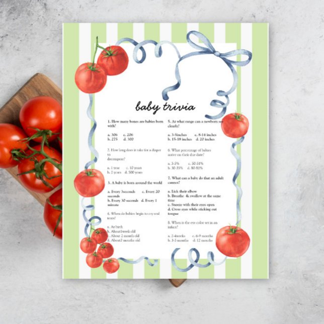 Tomato Baby dusch - Baby trivia-spelet (Skapare uppladdad)