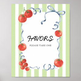 Tomato Baby dusch Favors Poster
