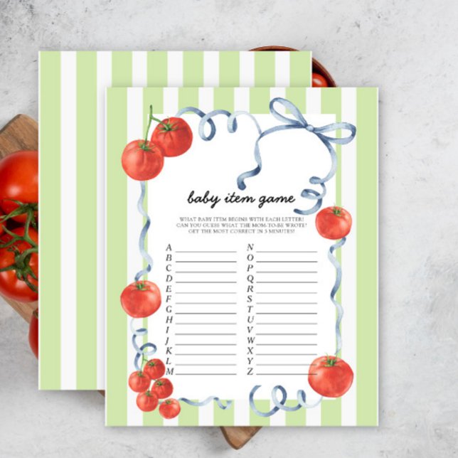 Tomato Baby Objekt Spel. Baby Shower Spel (Skapare uppladdad)