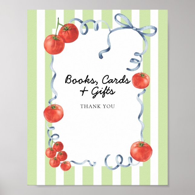 Tomato Baby shower  Böcker, kort, presenter Poster (Framsidan)