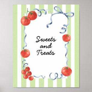 Tomato Baby shower Godis & godsaker Poster