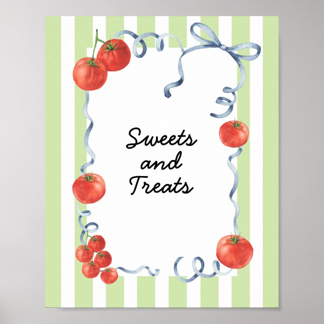 Tomato Baby shower Godis & godsaker Poster (Framsidan)