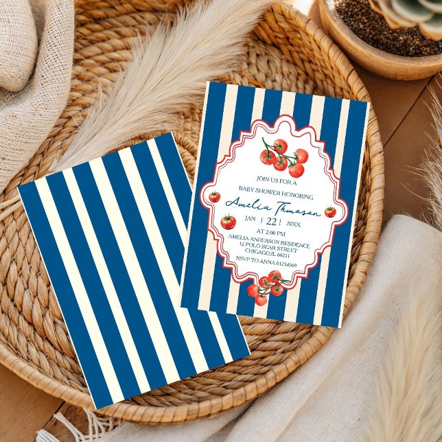 Tomato Baby Shower Italienskt tema Inbjudningar (Skapare uppladdad)