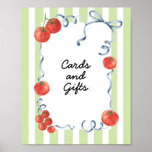 Tomato Baby shower-kort och presenter Poster