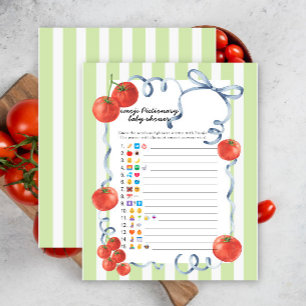 Tomato-babyshower - emojipictionary-spel