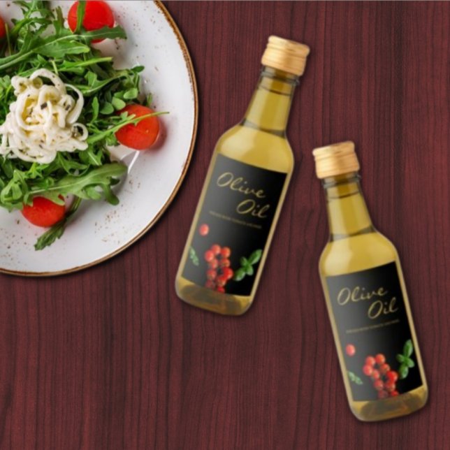 Tomato Basil Olive Oil Favor Favor Infusion Etiket Vinetikett (Skapare uppladdad)