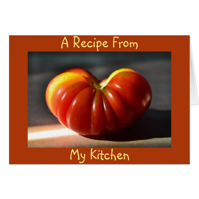 Tomato Blank Rececipe-kort Hälsningskort (Framsidan Horizontal)