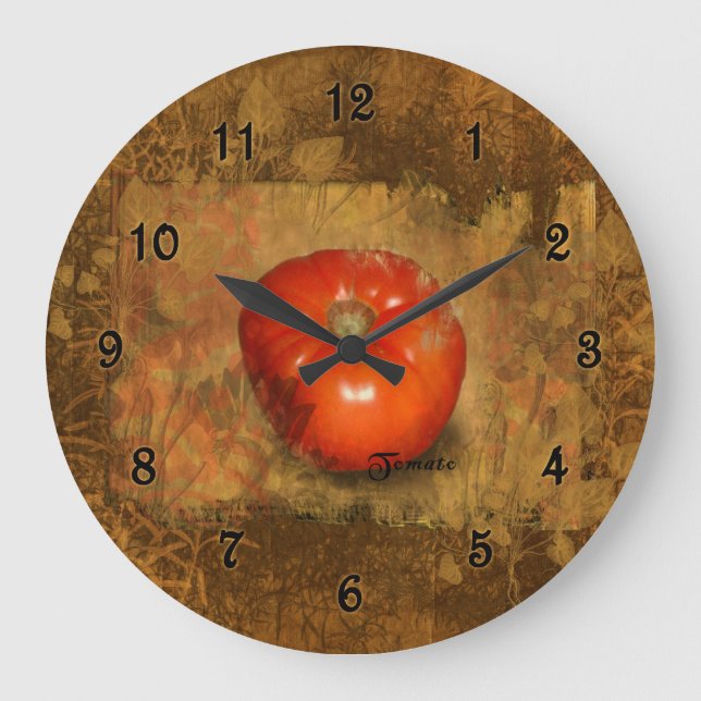 Tomato Botanical Stor Klocka (Framsida)