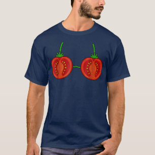Tomato Bra Costume Cute Easy Vegetable Halloween T Shirt