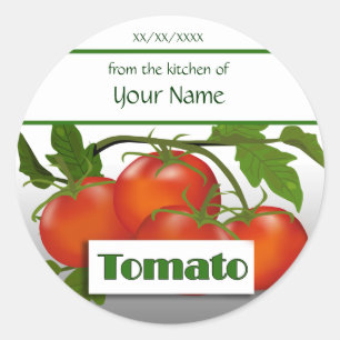 Tomato Canning Anpassningsbar Sticker-etikett Runt Klistermärke