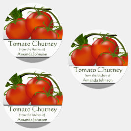 Tomato Chutney Canning Circle Klistermärke