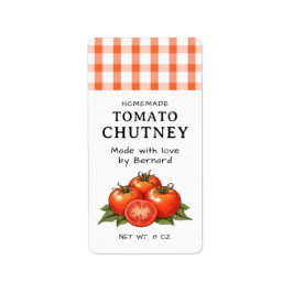 Tomato Chutney-etiketter Adressetikett