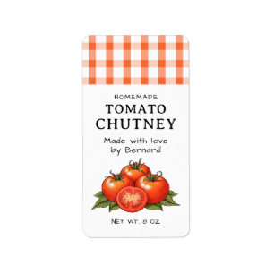 Tomato Chutney-etiketter Adressetikett