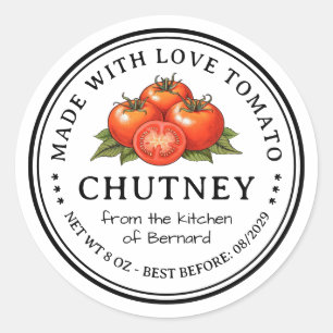 Tomato Chutney Konserverings Etikett