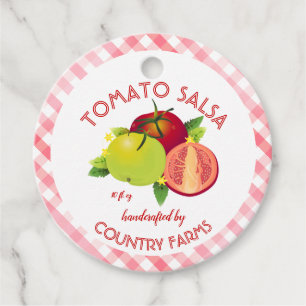 Tomato Fruit Canning Burk-märkning Gåvor Etiketter
