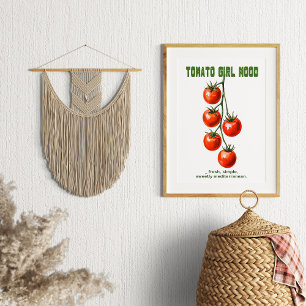 Tomato Girl Mood Aesthetic Vattenfärg Poster