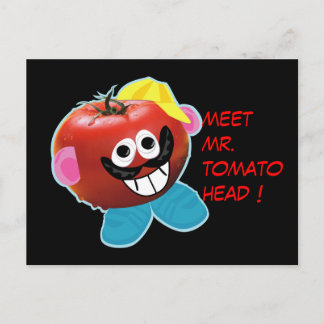 Tomato head humous parody Postcard Vykort