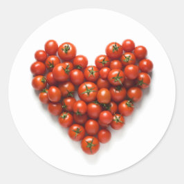 Tomato Heart Runt Klistermärke