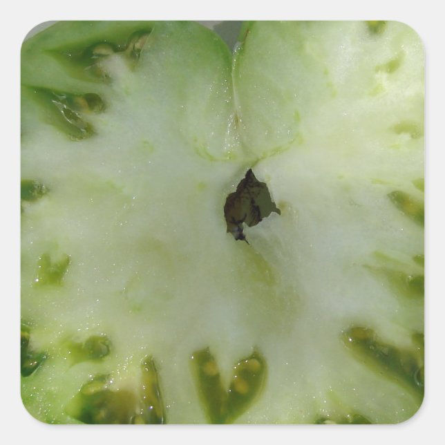 Tomato Hearts Fyrkantigt Klistermärke (Framsida)
