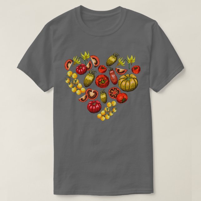 Tomato Kärlek Vegetable Gardener  Tomato T Shirt (Design framsida)