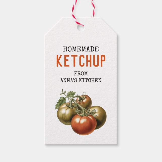 Tomato Ketchup Anpassningsbar etikett vattenfärgst (Framsidan)