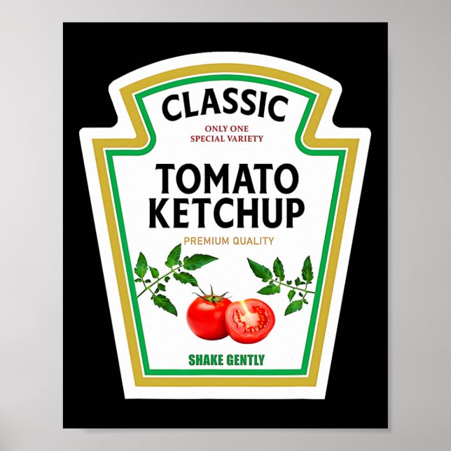 Tomato Ketchup Condiment Costume Halloween fest M Poster (Framsidan)