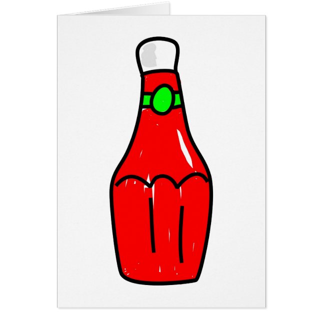 Tomato Ketchup Hälsningskort (Framsidan)