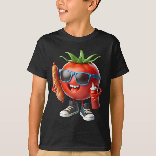 Tomato med Ketchup och Sause T Shirt (Framsida)