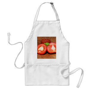 tomato med sås eller juice förkläde