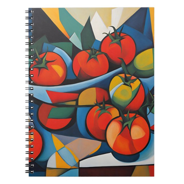 Tomato Modern Art Notebook Anteckningsbok (Framsidan)