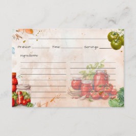 Tomato Paste Recept Card Tilläggskort