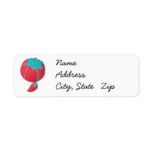 Tomato Pin Cushion-etiketter Returadress Etikett