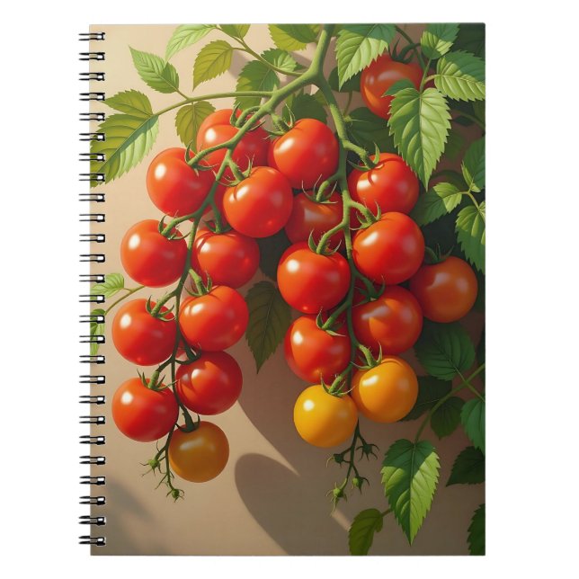 Tomato Plant Gardening Themed Summer Vibes Anteckningsbok (Framsidan)