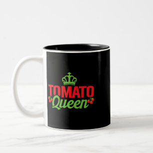 Tomato Queen Red Tomates Planter Farmers Två-Tonad Mugg