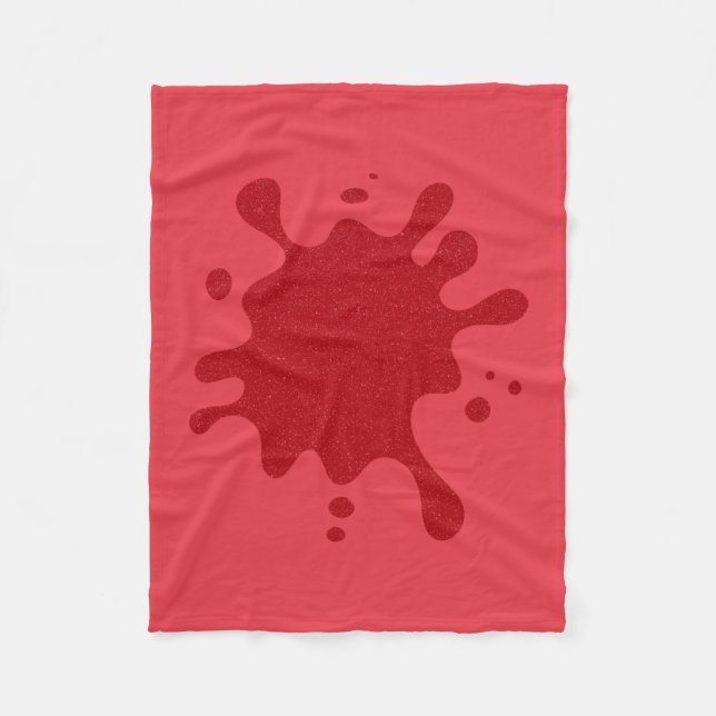 Tomato Red Anpassade Drip Fleece Blanket (Framsidan)