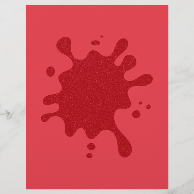 Tomato Red Anpassade Splatter Flyer (Framsidan)
