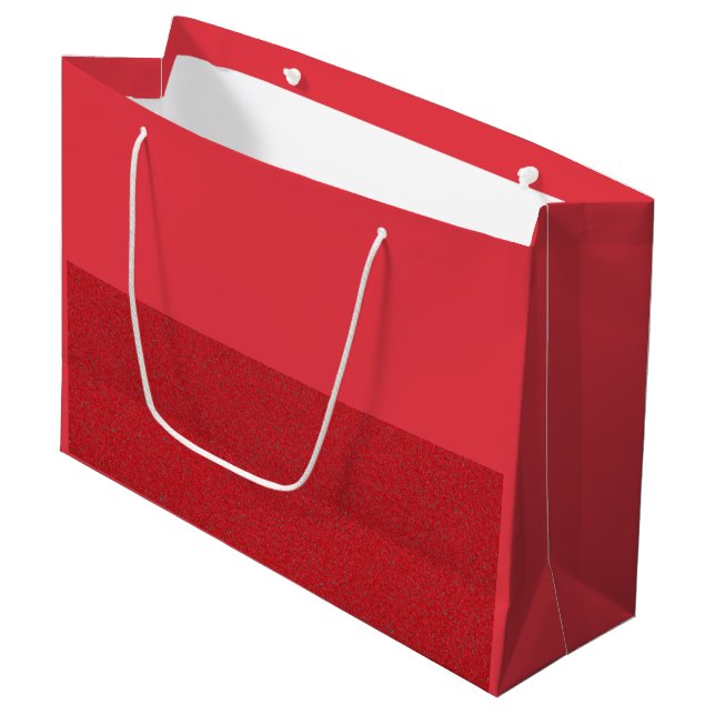 Tomato Red Anpassningsbar Gift Bag med dubbla Stru (Framsidan Vinklad)