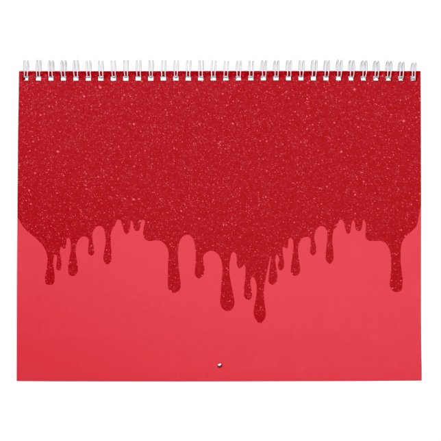 Tomato-Red Anpassningsbar Wall Calendar Kalender (Omslag)