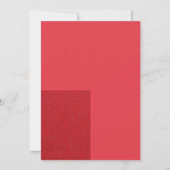 Tomato Red Bottom Block Card – Anpassningsbar Spara Datumet (Framsida)