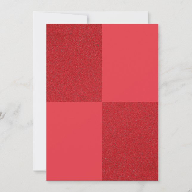 Tomato Red Checker Card – Anpassningsbar platt des Spara Datumet (Framsida)
