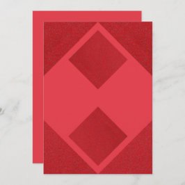 Tomato Red Diamond Block Inbjudan – Anpassningsbar