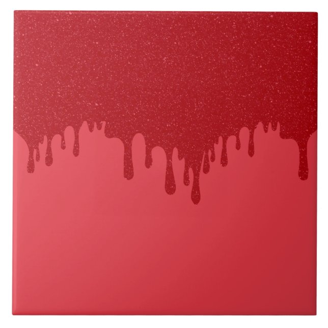 Tomato Red Drip Anpassningsbar Ceramic Tile Kakelplatta (Framsidan)