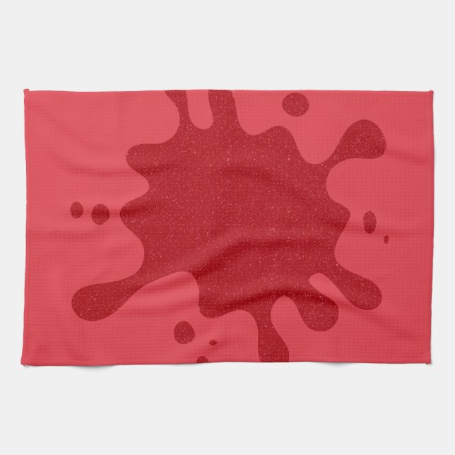 Tomato Red Drip Anpassningsbar Kitchen Towel Kökshandduk (Horisontell)