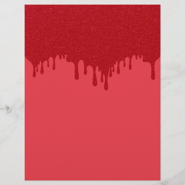 Tomato-Red Drip Effect Bulk Flyer - Anpassade (Framsidan)