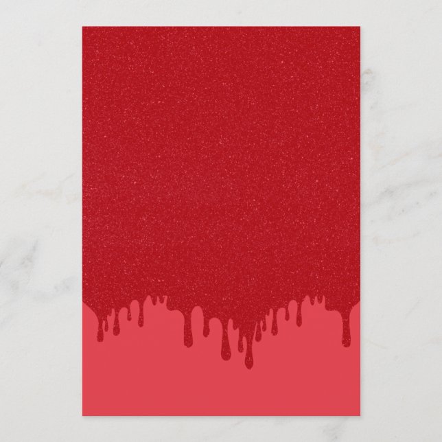 Tomato Red Drip Texture Flat Meny Kort – Anpassa (Framsida)