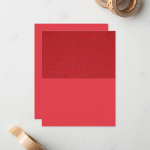 Tomato Red Flat Note Card med brus överst - Anpass Anteckningskort