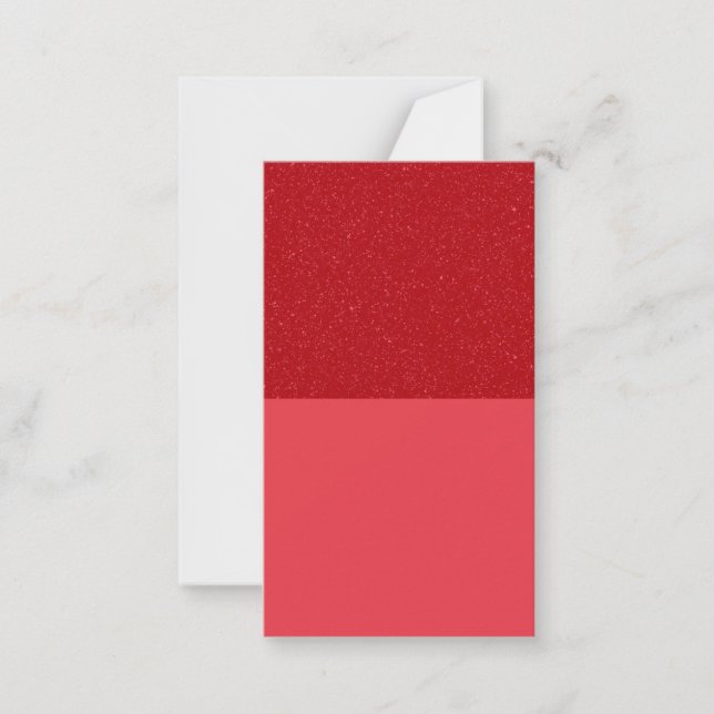 Tomato Red Glitter överst, platta anteckningskort  (Framsida)